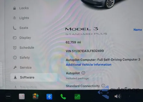 2020 Tesla Model 3 Standard Range Plus Rear-Wheel Drive/Standard Range Rear-Wheel Drive из США, поврежденный, VIN 5YJ3E1EA3LF632499